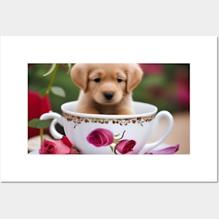 Puppy inside Teacup Posters and Art